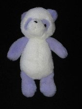 FAO Plush Lavender Panda Teddy Bear Lovey Purple White 10"