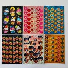 TREND Sparkle Sticker Sheets CUPCAKE CUTIES, PROUD HEARTS, SUNNY SMILES 6 pk