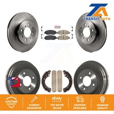 Front Rear Disc Brake Rotors Ceramic Pads And Drum Kit For Honda Civic