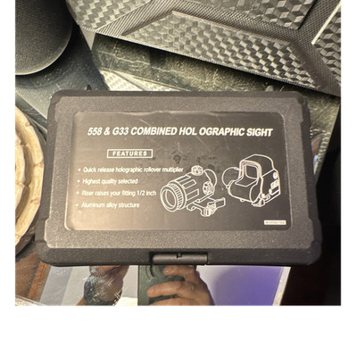 558 & G33 Combined Holographic Sight Magnifier Set Black Aluminum Mount