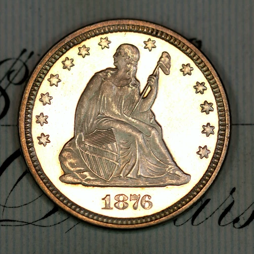 * 1876 ULTRA DCAM * PRISTINE++ GEM PROOF SEATED LIBERTY QUARTER *FROM COLLECTION