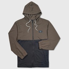 Billabong Abner Full Zip Hoodie - NWT Mens Large Lt Brn / Dk Brn - 48727-F1