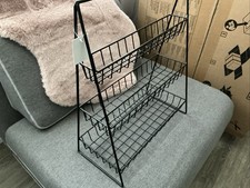 Gewürzregal Badregal Stehend Industriestyle Metall Schwarz