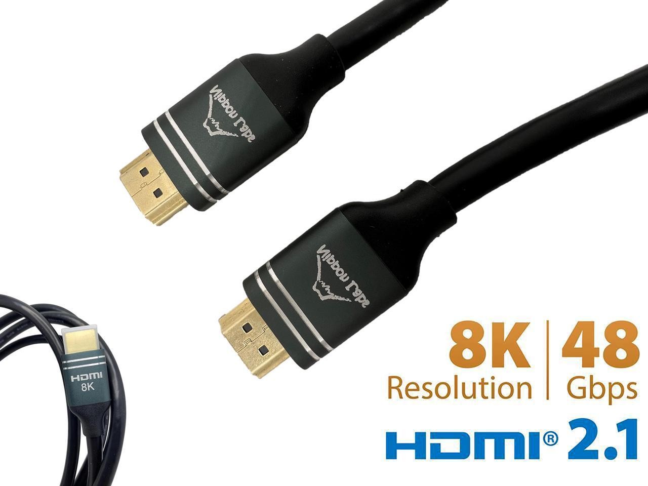 Кабель HDMI Nippon Labs 8K длиной 6 футов. Кабель HDMI 2.1 Real 8K, высокоскоростной 48 Гбит / с 8K(7680