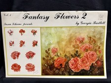 Vintage Decorative Tole Painting Pattern Bk Fantasy Flowers By Georgia Bartlett 