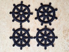 Parche parche volante barco marítimo negro 4 piezas diámetro 5,7 cm