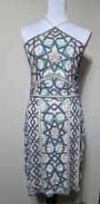 NWT ASOS DESIGN Beige Blue Sequin Tulle Embellished Mini Dress Sz 10 Tall