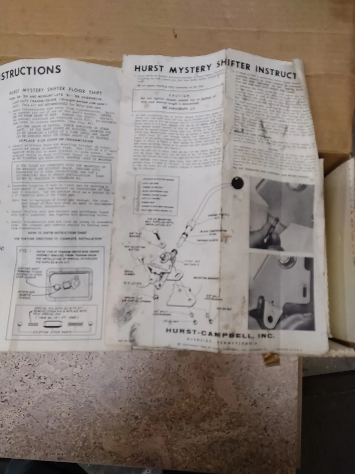 Hurst Mystery Shifter NOS 1949-1959 Ford 3spd W/ Overdrive vintage ALL PARTS INC - Image 4 of 4