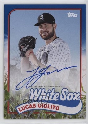 2020 Topps Archives 1989 Topps Corn Field Lucas Giolito #89CFA-LG Auto e6p