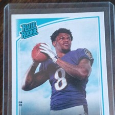2018 Panini Donruss Lamar Jackson Rated Rookie #317 Baltimore Ravens NFL Card. rookie card picture
