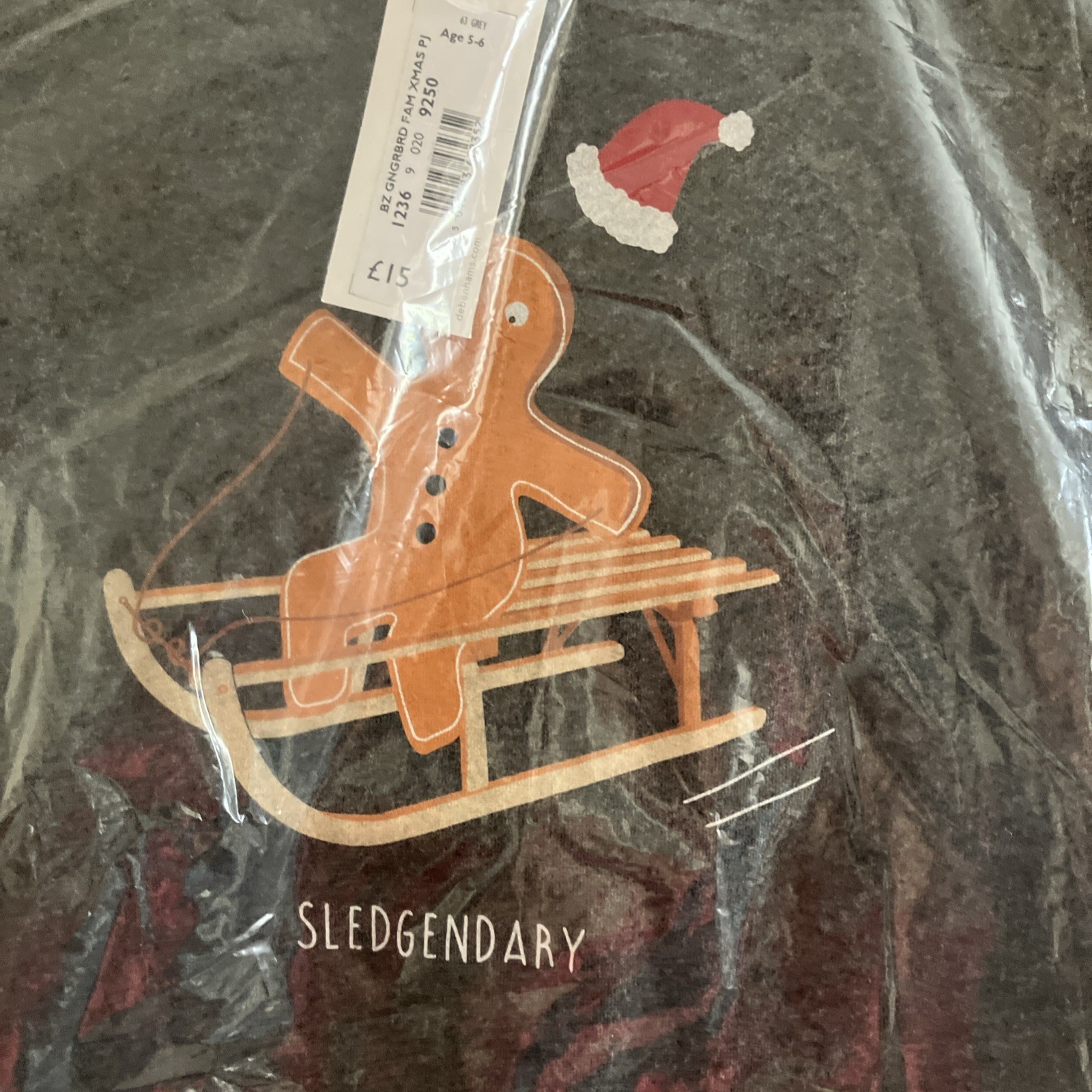 Fab Boys Gingerbread Christmas Pjs Pyjama 5-6 Years Debenhams BlueZoo RRP £15 image 3