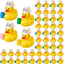 24 Pcs Coffee Please Rubber Ducks 2 Inch Coffee Lover Ducks Cafe Bar Dashboar...