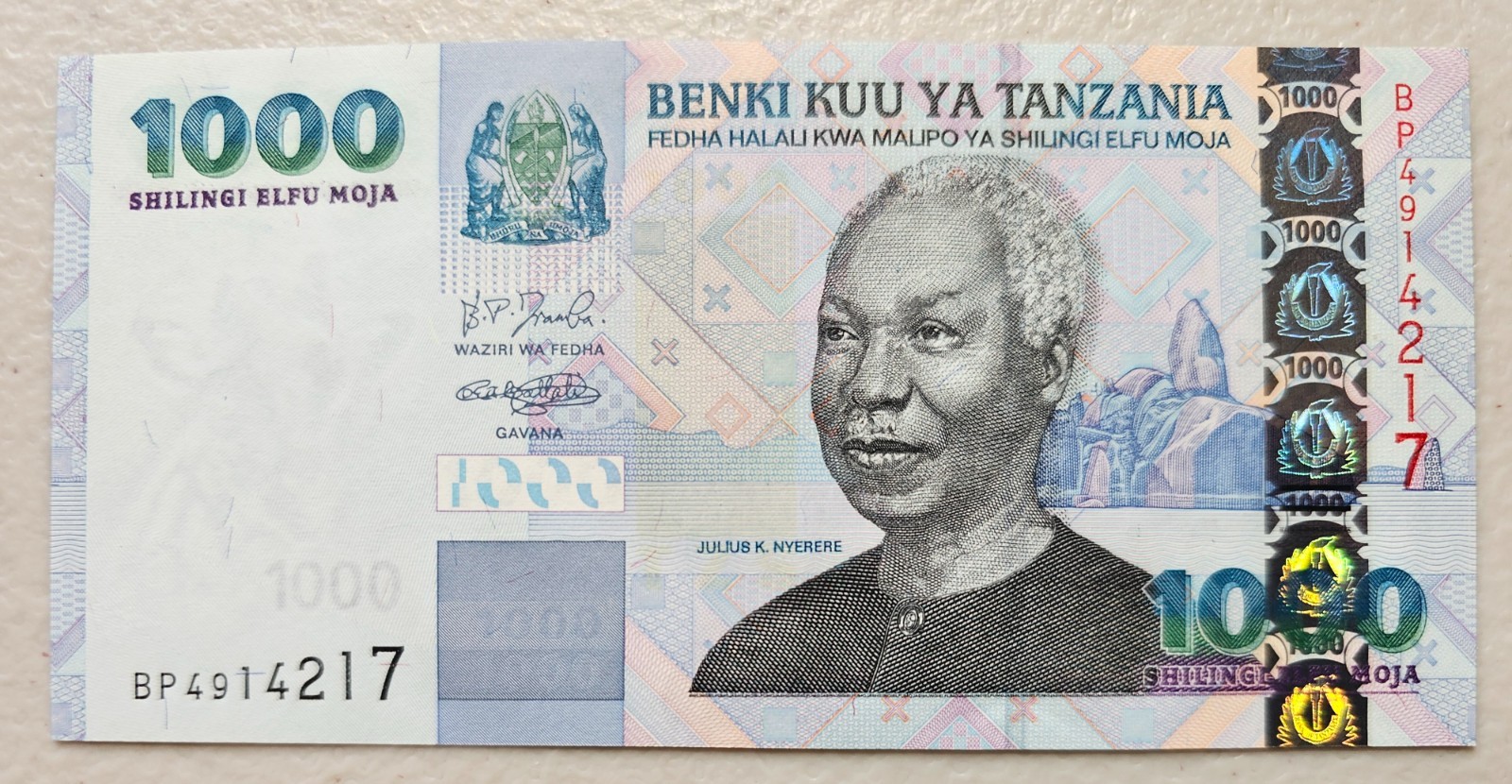 Tanzania 1000 Shillings 2003 Unc
