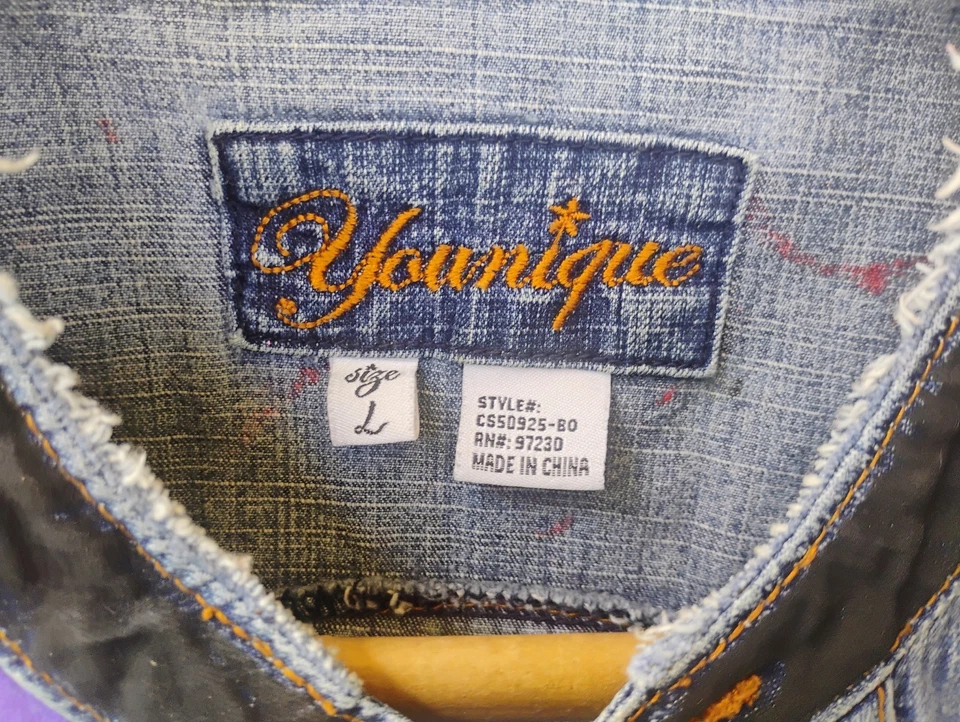 "1984 👁️M.O.T." Colete vintage pintado à mão por Parish+Davis🖌️ - Imagem 3 de 4