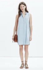 Madewell Womens Dress Sz XL Light Blue Chambray Shirt Dress Boho Western Beachy