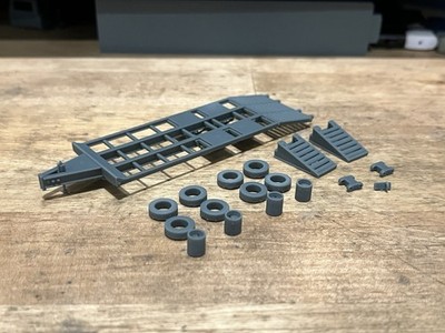 Dovetail Tag Trailer 25  Tandem KIT HO 1:87 Resin 3D Printed Truck Custom MOW