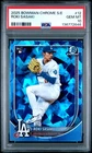 2025 BOWMAN CHROME SAPPHIRE ED #12 ROKI SASAKI ROOKIE RC PSA 10