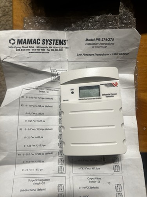 #ad #ad Low Pressure Transducer Model PR 274 275 $150.00
