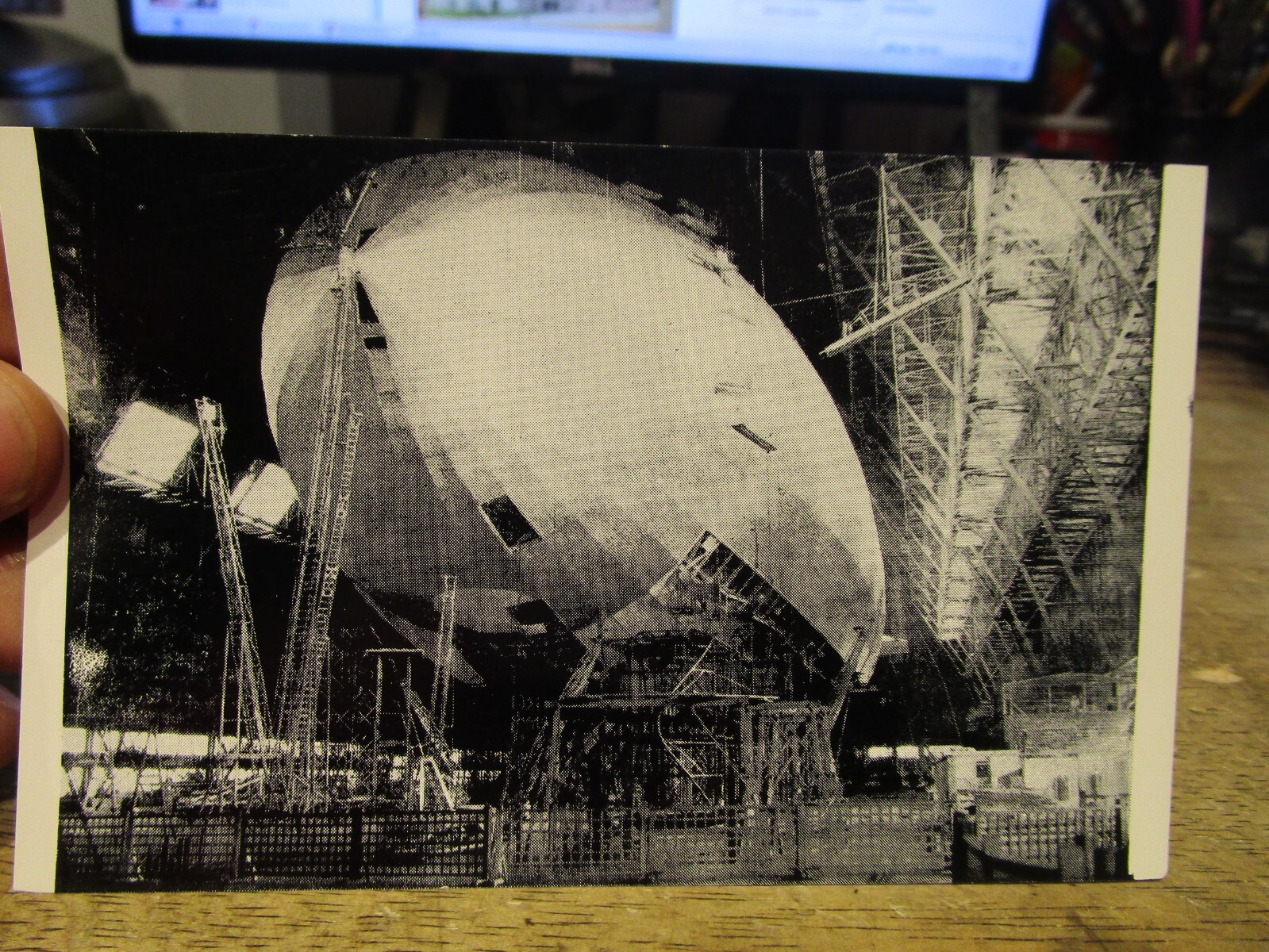 Y6 Vintage Old OHIO Postcard AKRON Dirigible Goodyear Blimp Hangar ...