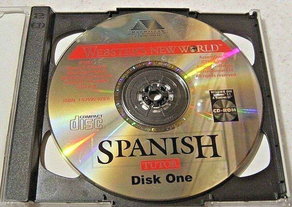 Macmillan Webster's New World Spanish Tutor 2 CD ROMS (Pre-Owned) - Image 2 of 4
