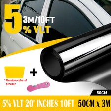 Window Tint One Way Mirror 20in X 10ft 5 Uv Privacy Heat Car Home Office Ec