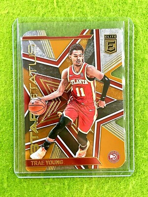 TRAE YOUNG ORANGE DIE-CUT CARD JERSEY#11 HAWKS 2021 Elite Trae Young STAR STATUS