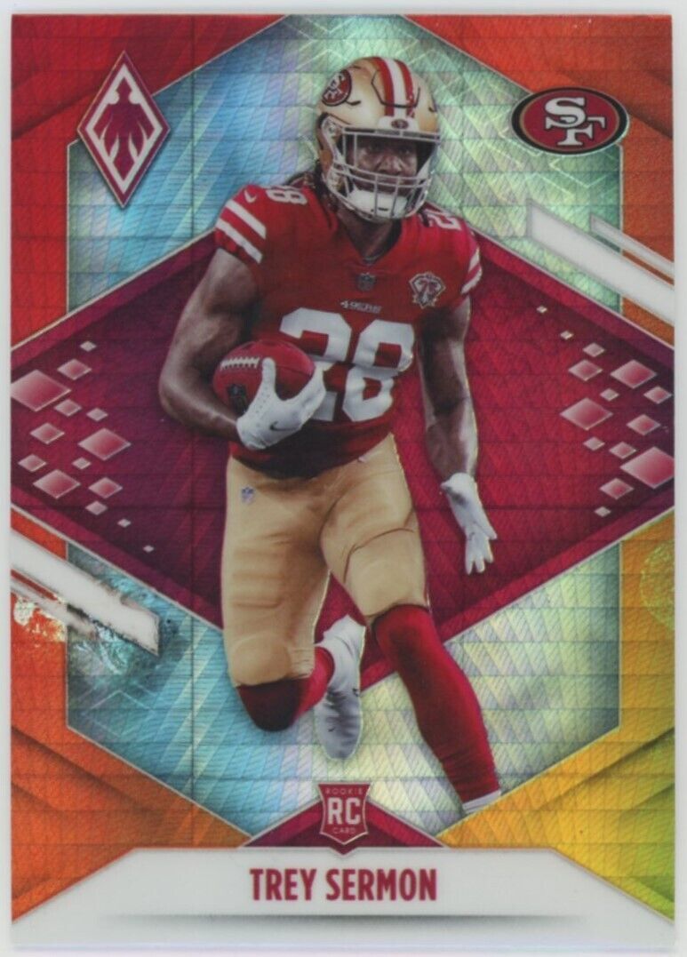 2021 Panini Phoenix Trey Sermon Rookie Fire Burst Parallel 49ers RC #126