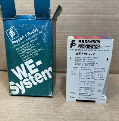 Pepperl & Fuchs RB Denison Pro Switch WE77/Ex-2 Control Circuit Switch Amplifier