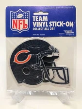 Rare Vintage CHICAGO BEARS Vinyl Stick-On Decal Sports Central NFL 1980s
