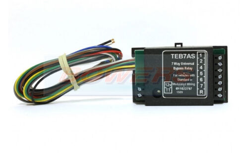 KIT DE ACTUALIZACIÓN UNIVERSAL TEB7AS 12V VOLTIOS 7 VÍAS PASE BYPASS RELÉ BARRA DE REMOLQUE CABLEADO - Imagen 1 de 2