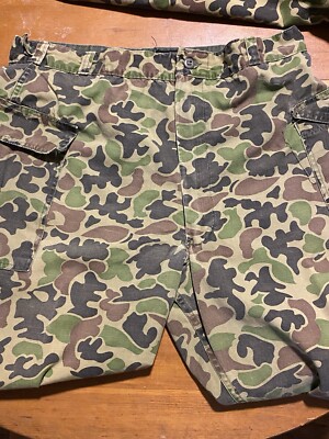 Vintage 70s Ranger Duck Cloud Camo Hunting XL Jacket And Medium