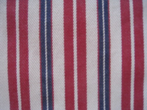Sunbrella RED WHITE AND BLUE Stripe 106" long by approx 56" wide