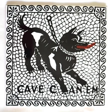 Marazzi Tile, Italy, Cave Canem / Beware of the Dog hand-made patented Jollytile