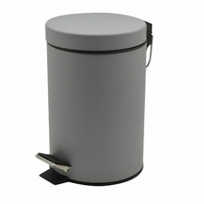 TOILET PEDAL BIN 3,5,12,20L LITER SQUARE/ROUND METAL BATHROOM DUST RUBBISH HOME