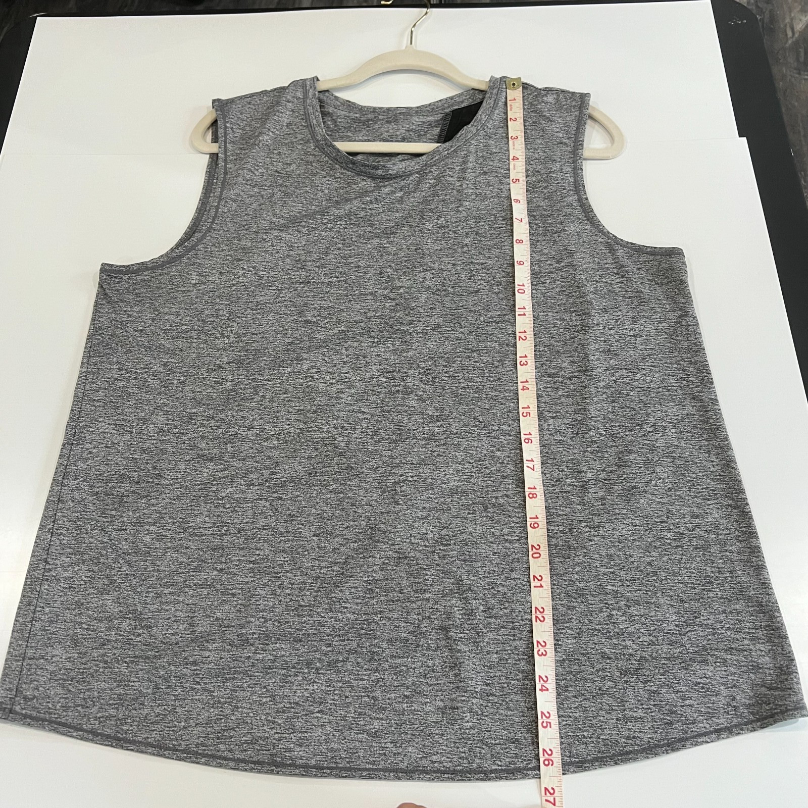 Athleta Heather Gray Split Back Sleeveless Tank T… - image 9