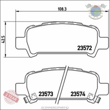 Kit Bremsbeläge Brembo Hinterachse für SUBARU LEGACY III IV FORESTER OUTBACK I D