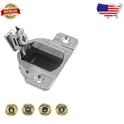 110-Degree Opening Nickel Compact 33 Cabinet Hinges - Set of 4 No Screws Needed