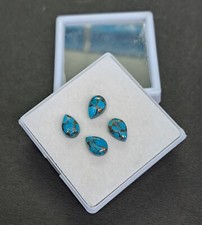  WHOLESALE BLUE COPPER TURQUOISE CABOCHON PEAR SHAPE LOOSE GEMSTONE