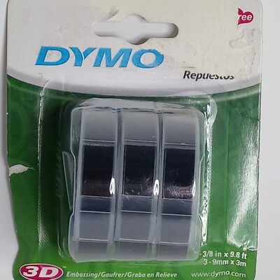 DYMO 3D Plastic Embossing Labels for Embossing Label Makers Pack of 3 ...