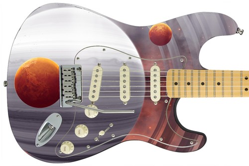 Guitar Skin Axe Wrap Reface Vinyl Space Echo 1257 - Picture 6 of 14