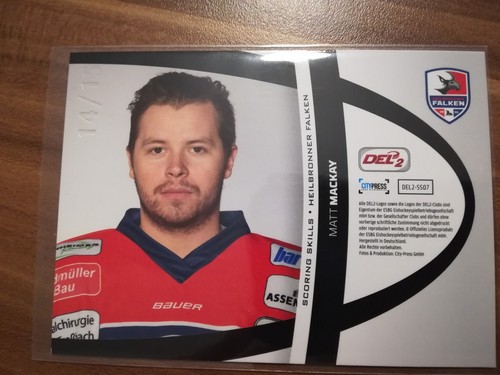 17/18 Scoring Skills Parallel Matt MacKay Heilbronner Falken Krefeld Pinguine - Bild 2 von 2