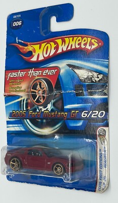 2005 Hot Wheels Short Card First Editions 2005 Ford Mustang GT Red