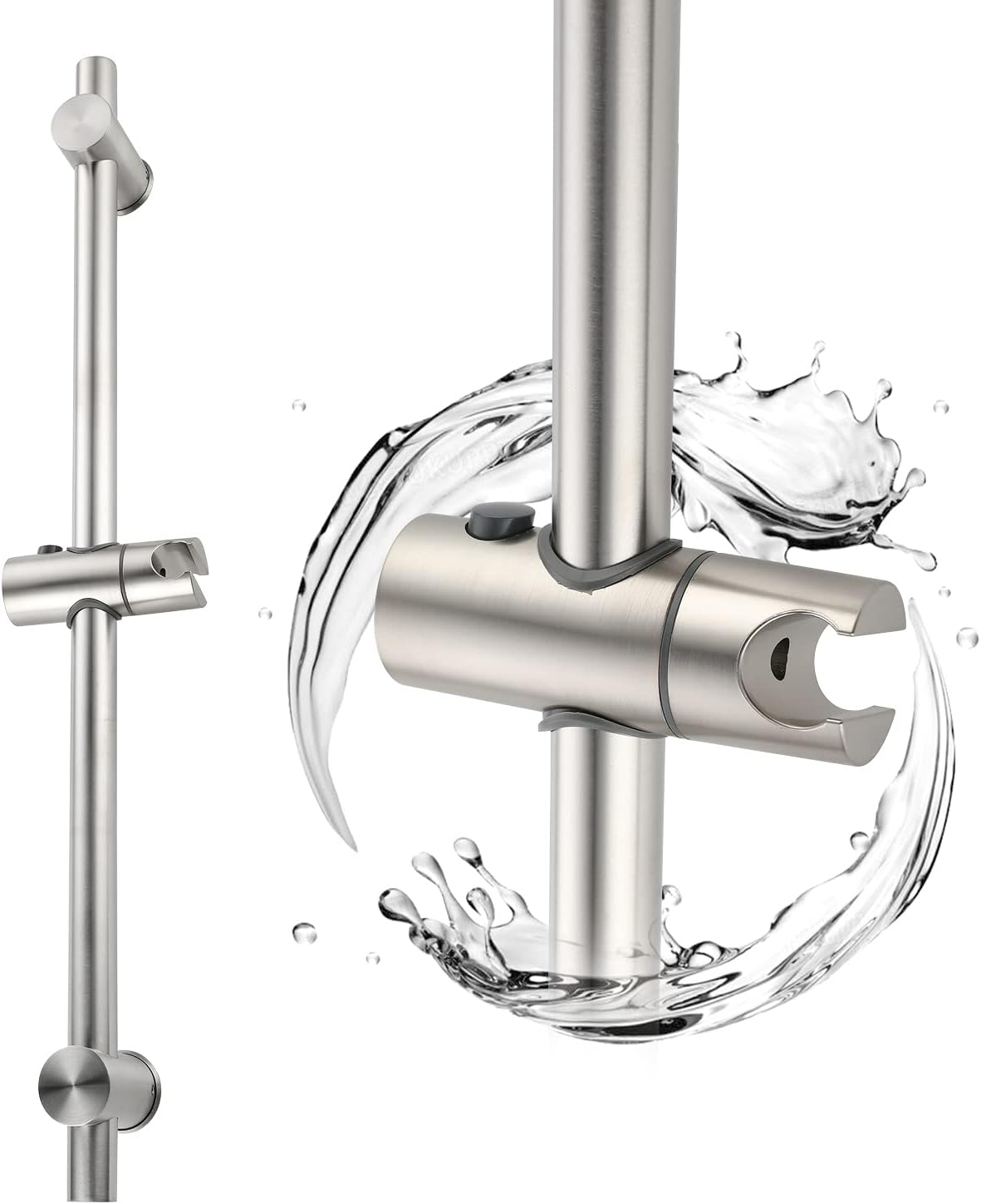 24 Inch Shower Slide Bar, Adjustable Shower Bar for Handheld Shower Wall Mount,