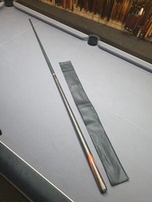 Slate Fibreglass 2-piece Centre Jointed Snooker Pool Cue 57" & Black Sleeve NEW 