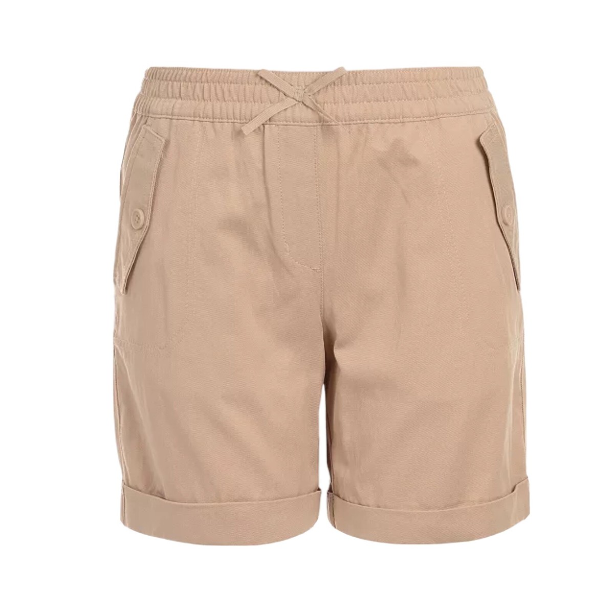 Nautica Little Girls Khaki School Uniform Pull-On Cuffed Shorts