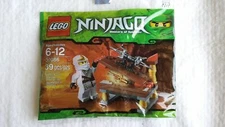 30086 Lego Ninjago White Ninja Zane Hidden Golden Weapon minifigure set, NEW!!!