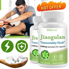 Jiaogulan 4100mg Capsules Gynostemma Pentaphyllum/AMPK Activator Standardized