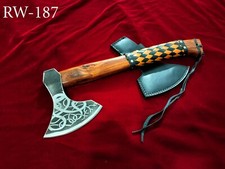 18.4" Base Camp Forged Carbon Steel Survival Hunting Camping Viking Axe RW-187