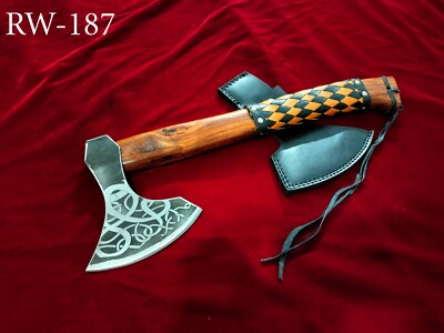 18.4'' Base Camp Forged Carbon Steel Survival Hunting Camping Viking Axe RW-187