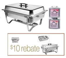 Fast SHIP New Stainless FOLDING CHAFING  Dish Set CHAFER WARMER CATERING 8 Qt